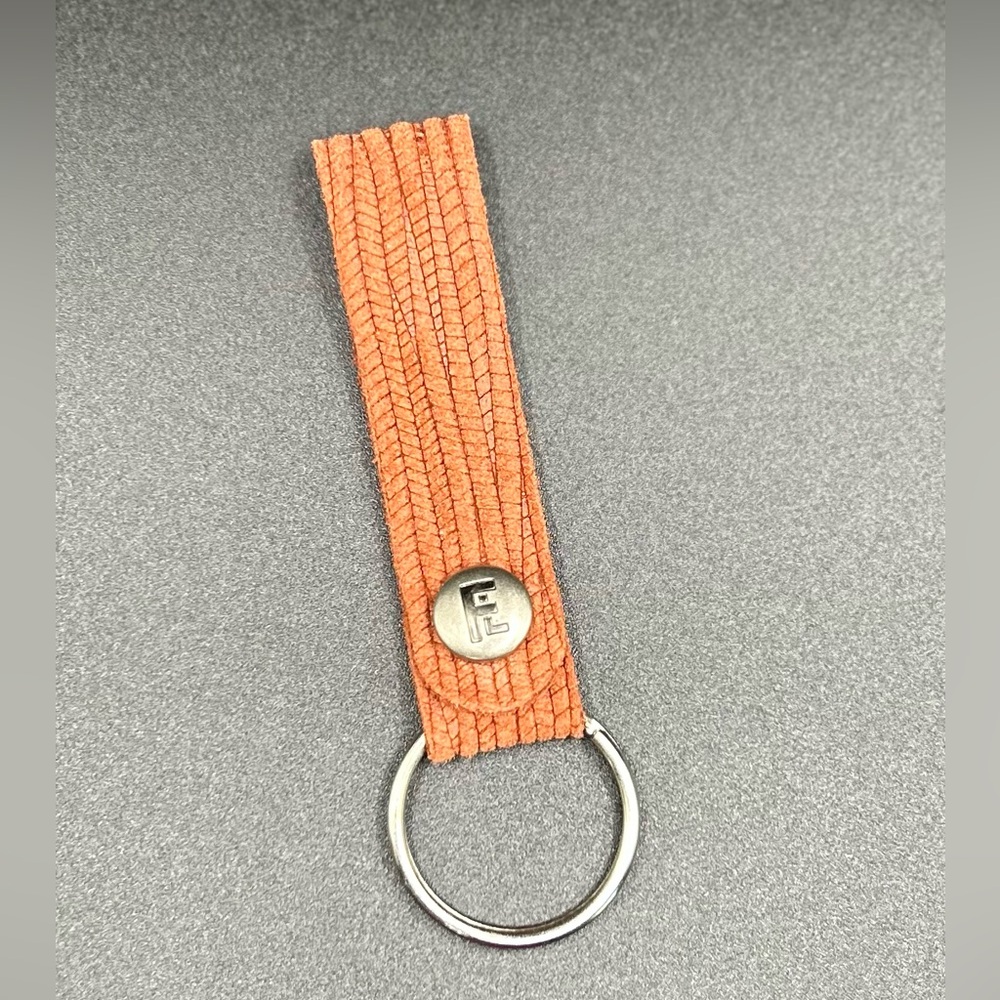 Brown Leather Keychain
